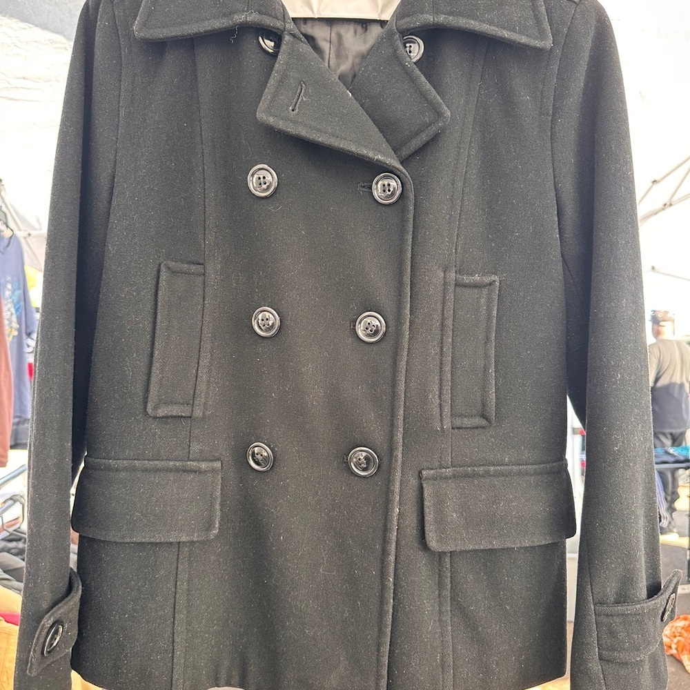 Giacca Elegant Black Peacoat